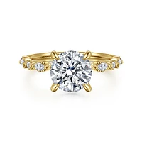 Gabriel & Co 8 Engagement Ring 14K Yellow Gold Victorian ER16233R8Y44JJ