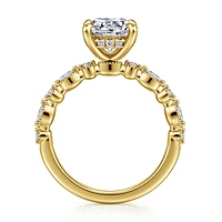 Gabriel & Co 8 Engagement Ring 14K Yellow Gold Victorian ER16233R8Y44JJ