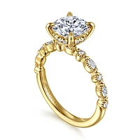 Gabriel & Co 8 Engagement Ring 14K Yellow Gold Victorian ER16233R8Y44JJ