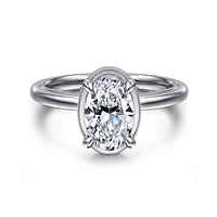 Gabriel & Co 9X6 Engagement Ring 14K White Gold Classic ER16238O6W44JJ