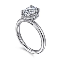 Gabriel & Co 9X6 Engagement Ring 14K White Gold Classic ER16238O6W44JJ