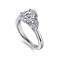 Gabriel & Co 9.0X6.0 Engagement Ring 14K White Gold Contemporary ER16244O6W44JJ