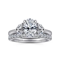 Gabriel & Co 9.0X6.0 Engagement Ring 14K White Gold Contemporary ER16244O6W44JJ