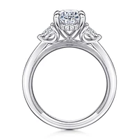 Gabriel & Co 10.5X7 Engagement Ring 14K White Gold Contemporary ER16244O8W44JJ