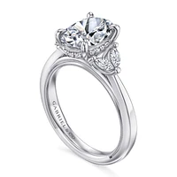 Gabriel & Co 10.5X7 Engagement Ring 14K White Gold Contemporary ER16244O8W44JJ