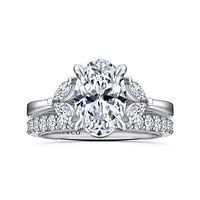 Gabriel & Co 10.5X7 Engagement Ring 14K White Gold Contemporary ER16244O8W44JJ