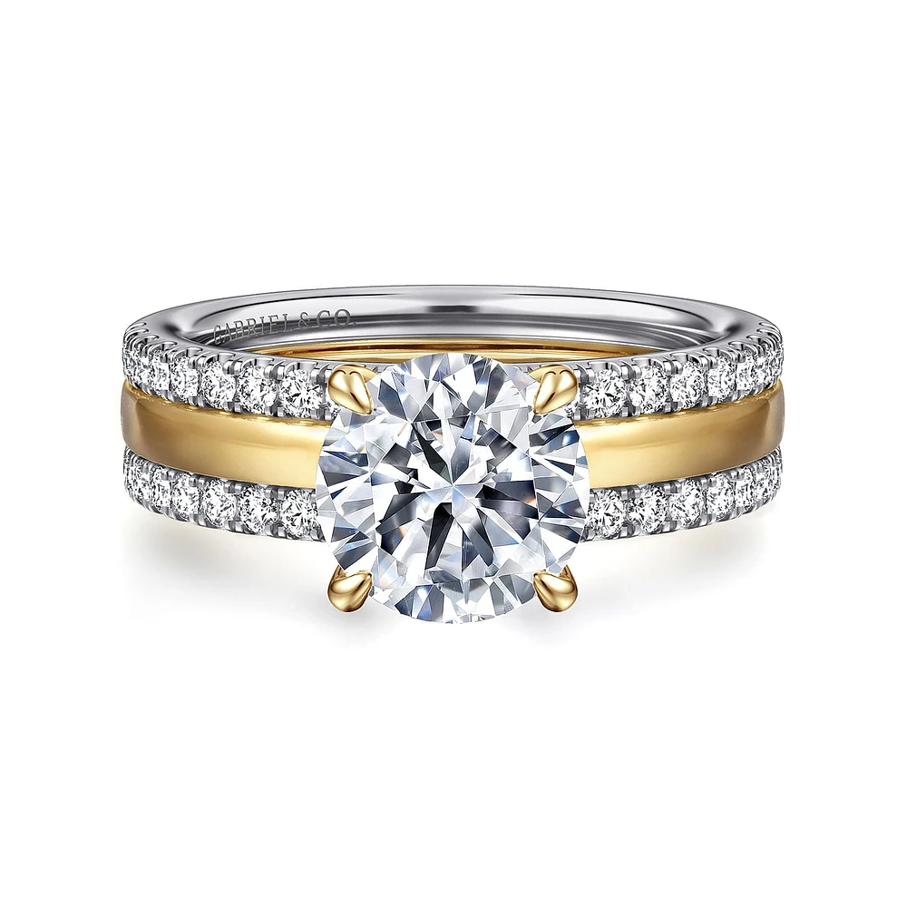 Gabriel & Co 8 Engagement Ring 14K Gold Contemporary ER16245R8M44JJ