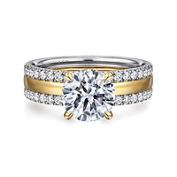 Gabriel & Co 8 Engagement Ring 14K Gold Contemporary ER16245R8M44JJ