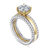 Gabriel & Co 8 Engagement Ring 14K Gold Contemporary ER16245R8M44JJ