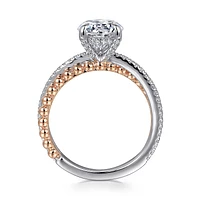 Gabriel & Co 7.4 Engagement Ring 14K Two-Tone Gold Bujukan ER16246R6T44JJ