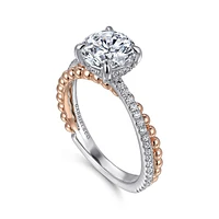 Gabriel & Co 7.4 Engagement Ring 14K Two-Tone Gold Bujukan ER16246R6T44JJ
