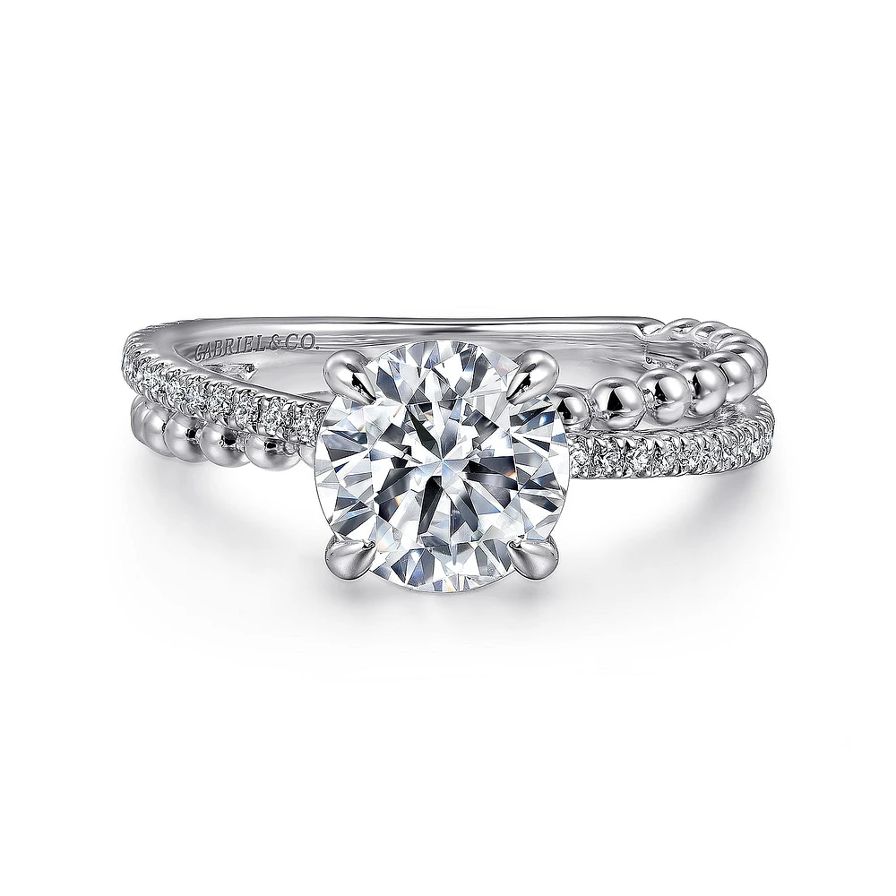 Gabriel & Co 7.4 Engagement Ring 14K White Gold Bujukan ER16246R6W44JJ