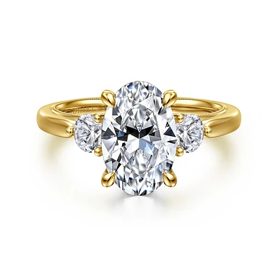 Gabriel & Co 11X7.2 Engagement Ring 14K Yellow Gold Classic ER16252O10Y44JJ