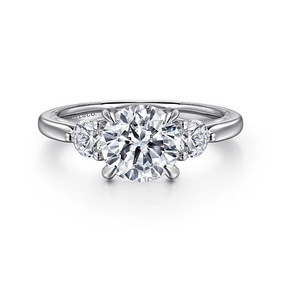 Gabriel & Co 7.4 Engagement Ring 14K White Gold Classic ER16252R6W44JJ