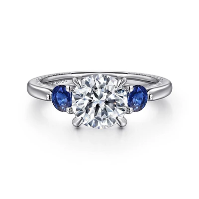 Gabriel & Co 7.4 Engagement Ring 14K White Gold Classic ER16252R6W44SA