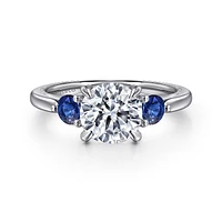 Gabriel & Co 7.4 Engagement Ring 14K White Gold Classic ER16252R6W44SA