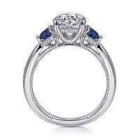 Gabriel & Co 7.4 Engagement Ring 14K White Gold Classic ER16252R6W44SA