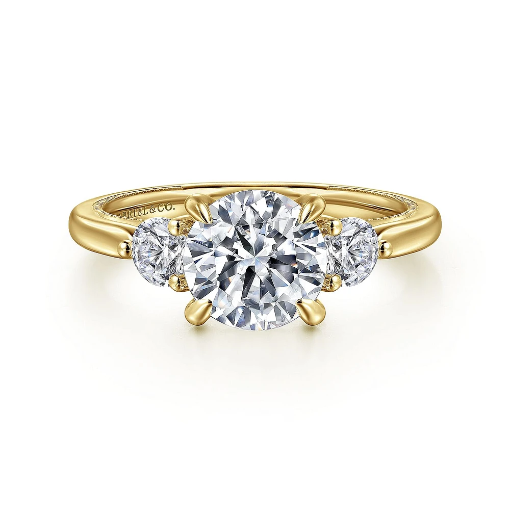 Gabriel & Co 7.4 Engagement Ring 14K Yellow Gold Classic ER16252R6Y44JJ