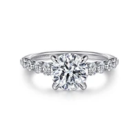 Gabriel & Co 7.4 Engagement Ring 14K White Gold Contemporary ER16272R6W44JJ