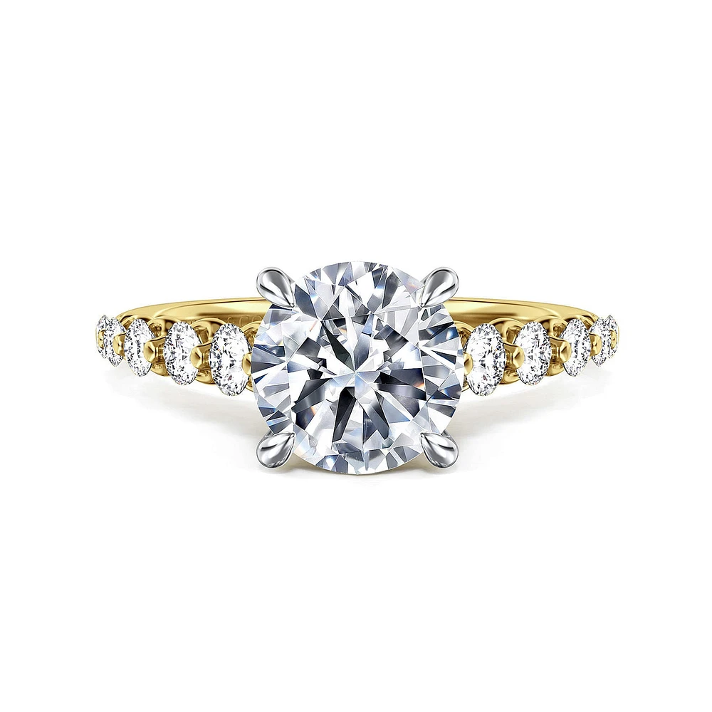 Gabriel & Co 8 Engagement Ring 14K Gold Contemporary ER16272R8M44JJ