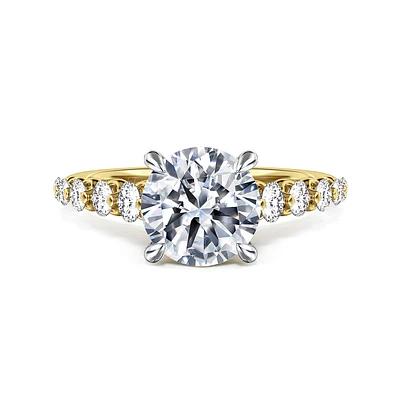 Gabriel & Co 8 Engagement Ring 14K Gold Contemporary ER16272R8M44JJ