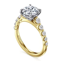 Gabriel & Co 8 Engagement Ring 14K Gold Contemporary ER16272R8M44JJ