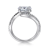 Gabriel & Co 9.0X6.0 Engagement Ring 14K White Gold Contemporary ER16278O6W44JJ