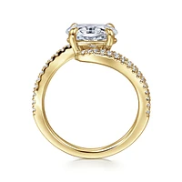 Gabriel & Co 9.0X6.0 Engagement Ring 14K Yellow Gold Contemporary ER16278O6Y44JJ