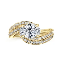 Gabriel & Co 9.0X6.0 Engagement Ring 14K Yellow Gold Contemporary ER16278O6Y44JJ