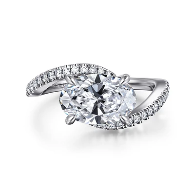 Gabriel & Co 10.5X7 Engagement Ring 14K White Gold Contemporary ER16278O8W44JJ