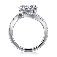 Gabriel & Co 10.5X7 Engagement Ring 14K White Gold Contemporary ER16278O8W44JJ