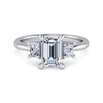 Gabriel & Co 8.5X6 Engagement Ring 14K White Gold Classic ER16280E8W43JJ