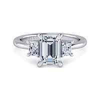 Gabriel & Co 8.5X6 Engagement Ring 14K White Gold Classic ER16280E8W43JJ