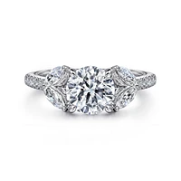 Gabriel & Co 7.4 Engagement Ring 14K White Gold Contemporary ER16281R6W44JJ