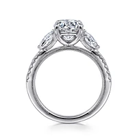Gabriel & Co 7.4 Engagement Ring 14K White Gold Contemporary ER16281R6W44JJ