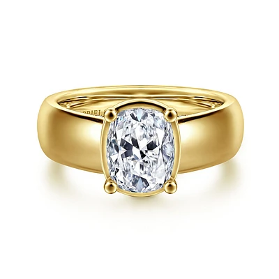 Gabriel & Co 8.2X6.5 Engagement Ring 14K Yellow Gold Classic ER16304G8Y44JJ