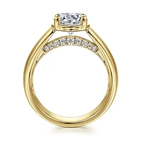 Gabriel & Co 7.4 Engagement Ring 14K Yellow Gold Contemporary ER16304R6Y44JJ