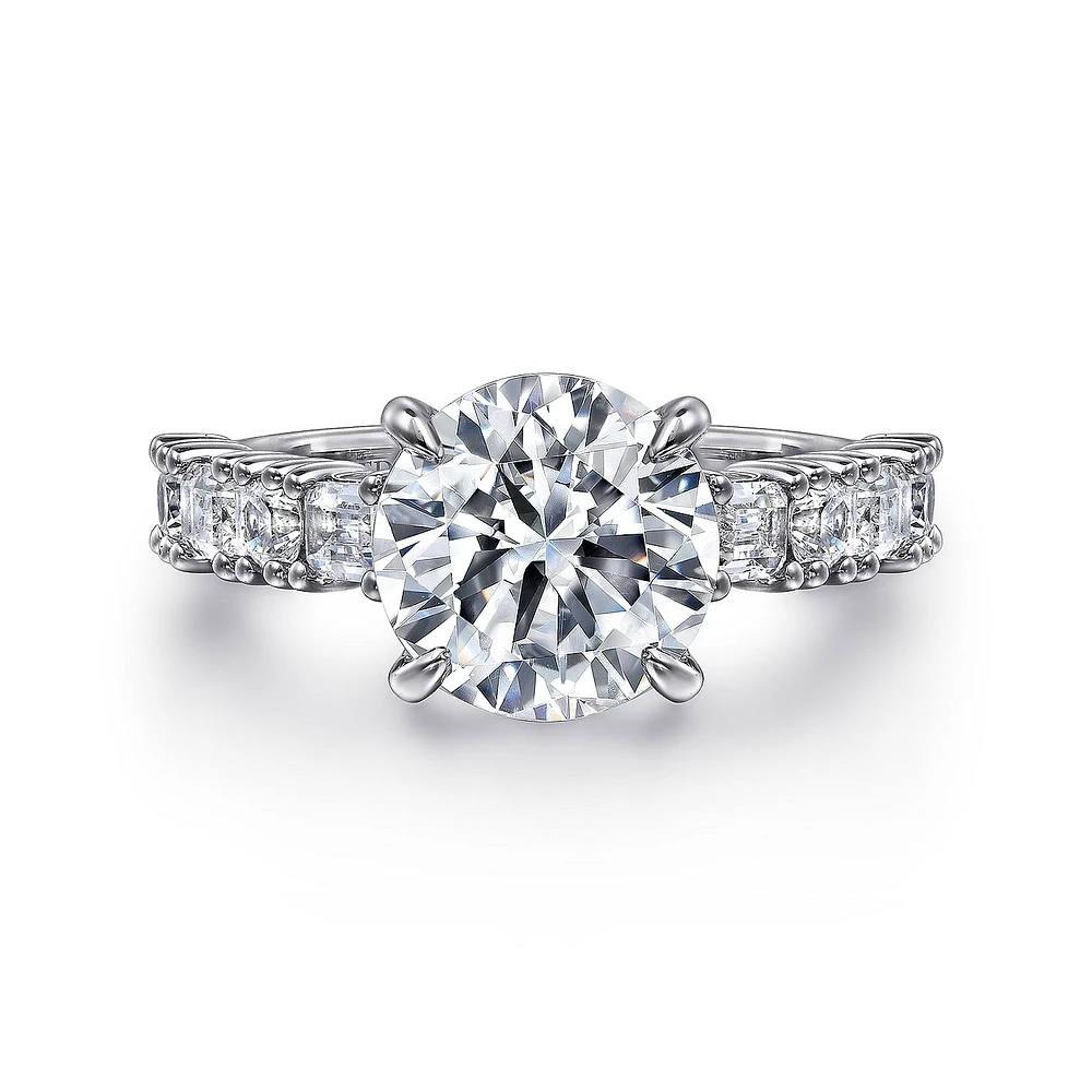 Gabriel & Co 9 Engagement Ring 18K White Gold Contemporary ER16305R12W83JJ
