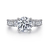 Gabriel & Co 9 Engagement Ring 18K White Gold Contemporary ER16305R12W83JJ