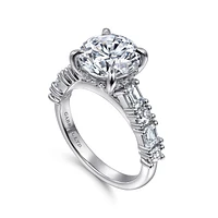 Gabriel & Co 9 Engagement Ring 18K White Gold Contemporary ER16305R12W83JJ