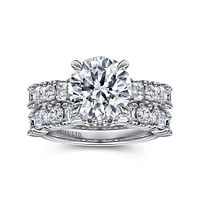 Gabriel & Co 9 Engagement Ring 18K White Gold Contemporary ER16305R12W83JJ