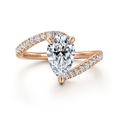 Gabriel & Co 10.0X6.0 Engagement Ring 14K Rose Gold Contemporary ER16320P6K44JJ