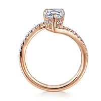 Gabriel & Co 10.0X6.0 Engagement Ring 14K Rose Gold Contemporary ER16320P6K44JJ