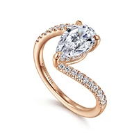 Gabriel & Co 10.0X6.0 Engagement Ring 14K Rose Gold Contemporary ER16320P6K44JJ