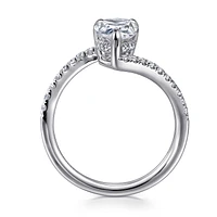Gabriel & Co 10.0X6.0 Engagement Ring 14K White Gold Contemporary ER16320P6W44JJ