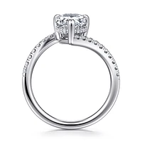 Gabriel & Co 10.5X7 Engagement Ring 14K White Gold Contemporary ER16320P8W44JJ