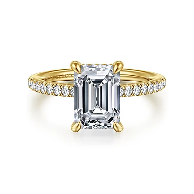 Gabriel & Co 9X6.5 Engagement Ring 14K Yellow Gold Classic ER16321E10Y44JJ