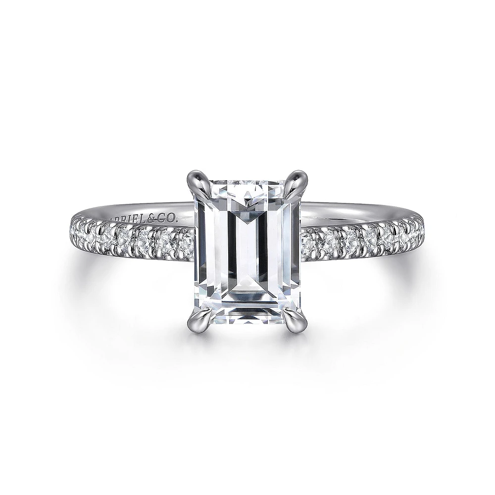 Gabriel & Co 7.5x5.5 Engagement Ring 14K White Gold Classic ER16321E6W44JJ