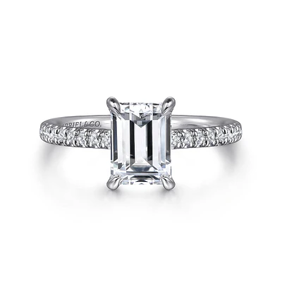 Gabriel & Co 7.5x5.5 Engagement Ring 14K White Gold Classic ER16321E6W44JJ