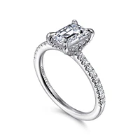 Gabriel & Co 7.5x5.5 Engagement Ring 14K White Gold Classic ER16321E6W44JJ